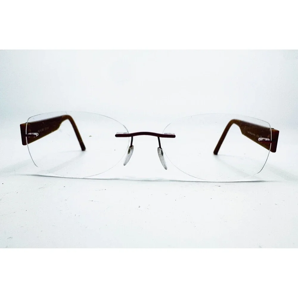 Silhouette Eyeglasses Mens Brown Rimless Austria 4452 40 6052 17 130